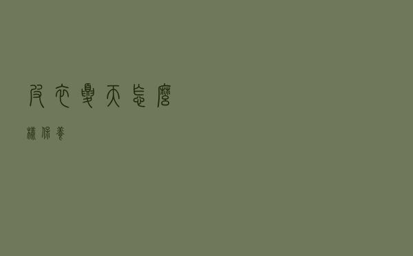 皮衣夏天怎么样保养