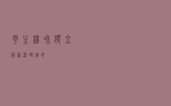 云主机和独立服务器哪个好