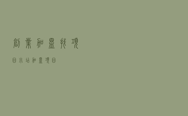创业加盟找项目（小店加盟项目）