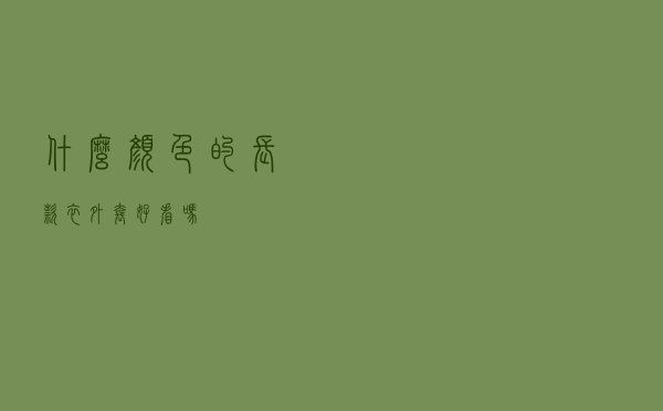 什么颜色的长款衣外套好看吗