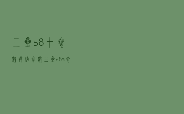 三星s8十参数详细参数 「三星a8s参数」