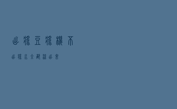 出浆，豆浆机不出浆水全部流出来