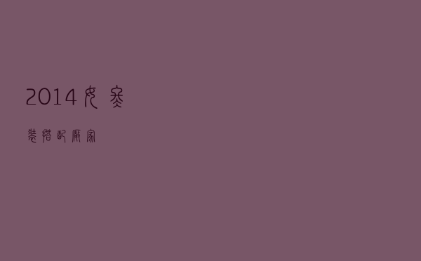 2014女冬装搭配厂家