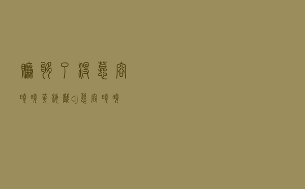 赚够了没 慕容晓晓「黄梅戏dj慕容晓晓」
