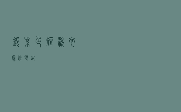 银紫色短款衣最佳搭配