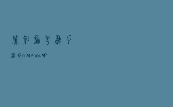 你知道华为手机的mate、nova、P这些字母分别代表什么意思吗？