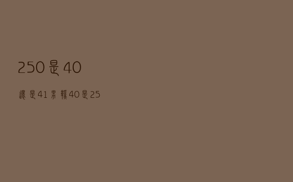 250是40还是41（男鞋40是250）