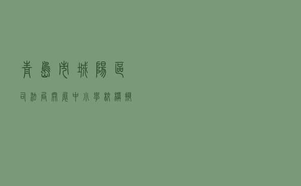 青岛市城阳区司法局开展中小学校模拟法庭实践工作案例