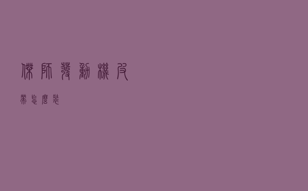 杰狮发动机皮带怎么装