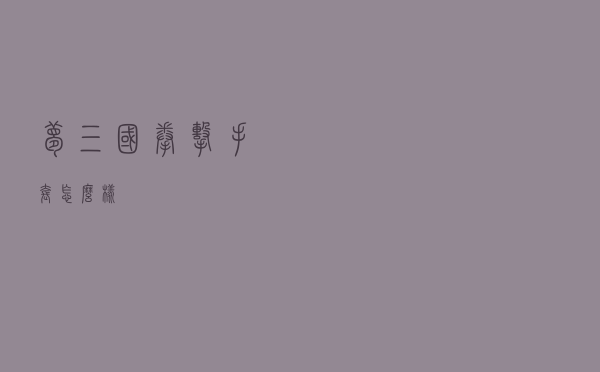 梦三国拳击手套怎么样
