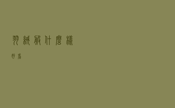 羽绒服什么样好看