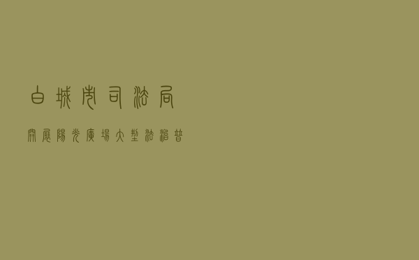 白城市司法局开展阳光广场大型法治普法活动