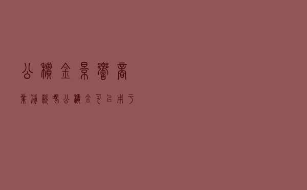 公积金影响商业贷款吗_公积金可以用于还商业贷款么