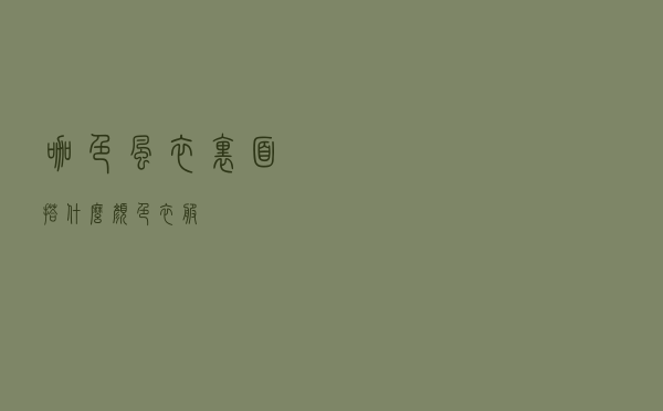 咖色风衣里面搭什么颜色衣服