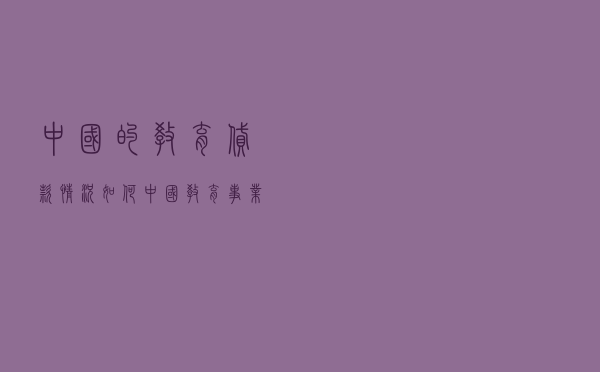 中国的教育贷款情况如何（中国教育事业）