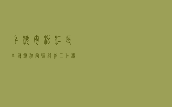上海市松江区车墩镇法宣联络员工作机制探索