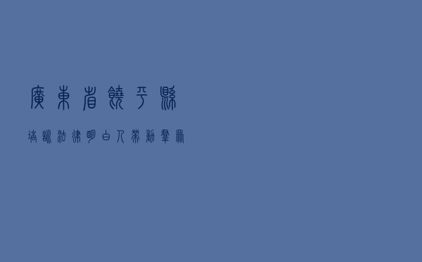 广东省饶平县培训“法律明白人”带动群众学法用法