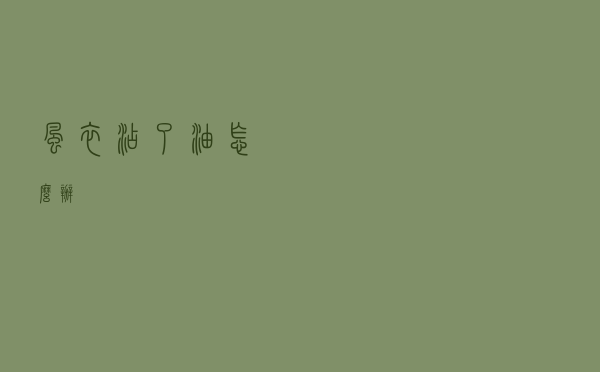 风衣沾了油怎么办