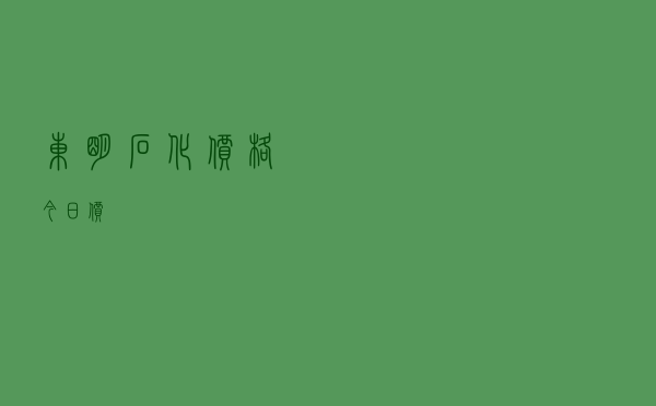 东明石化价格今日价