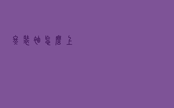 冬装袖怎么上