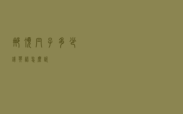 那顶帽子多少钱英语怎么说