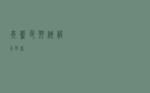 亮蓝色羽绒服不好看