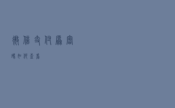 微信支付原密码如何查看！