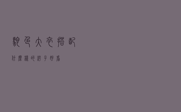 驼色大衣搭配什么样的裤子好看