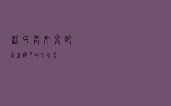 浅色长外套配什么颜色的衫好看