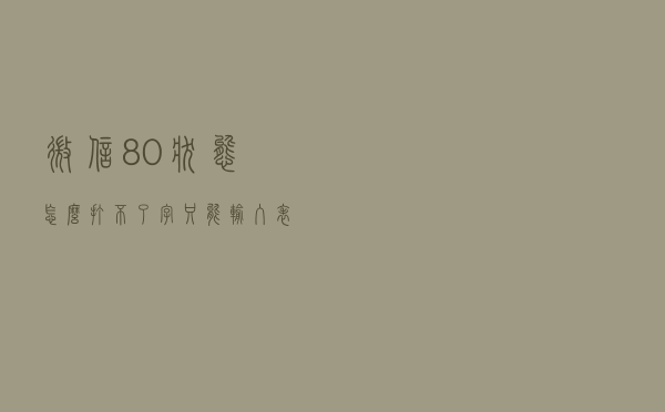 微信8.0状态怎么打不了字只能输入表情怎么办？