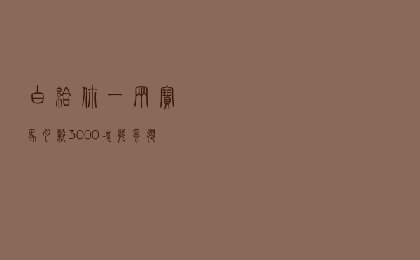 白给你一辆宝马，月薪3000块能养得起吗？看完这个心中有数了