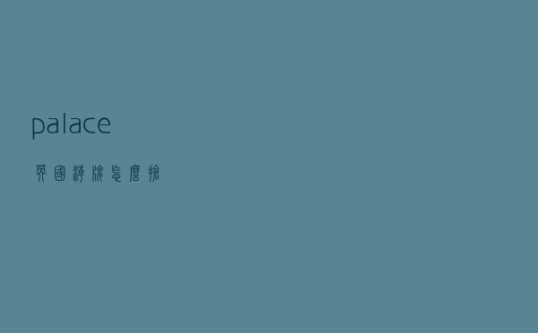 palace英国潮牌怎么抢
