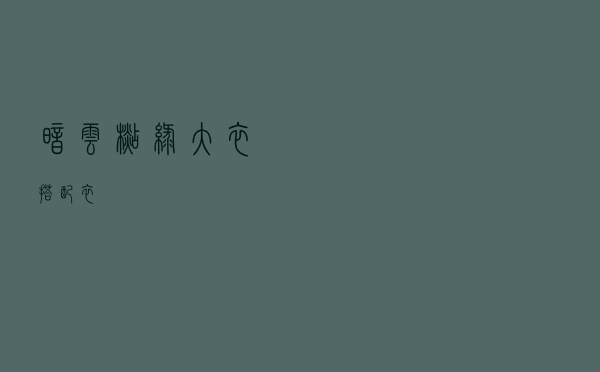 暗云杉绿大衣搭配衣