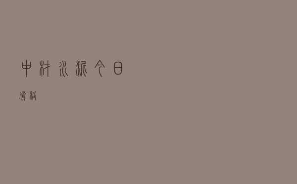 中材水泥今日价格