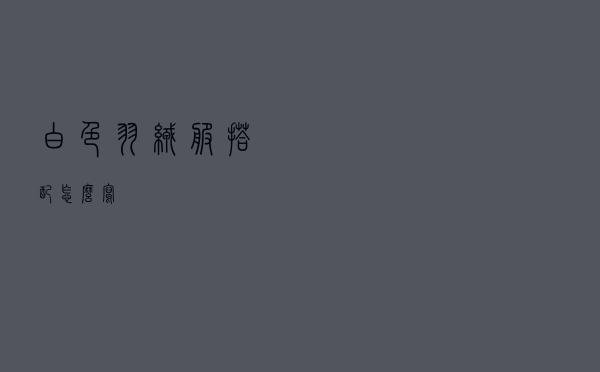 白色羽绒服搭配怎么写