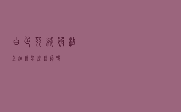 白色羽绒服沾上油渍怎么洗掉吗