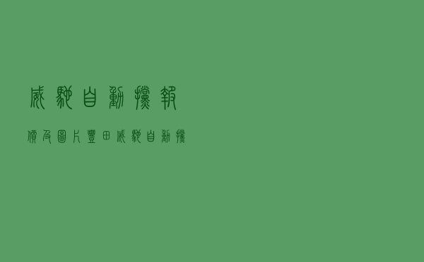 威驰自动挡报价及图片（丰田威驰自动挡新车价格）