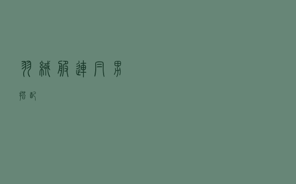 羽绒服连帽男搭配