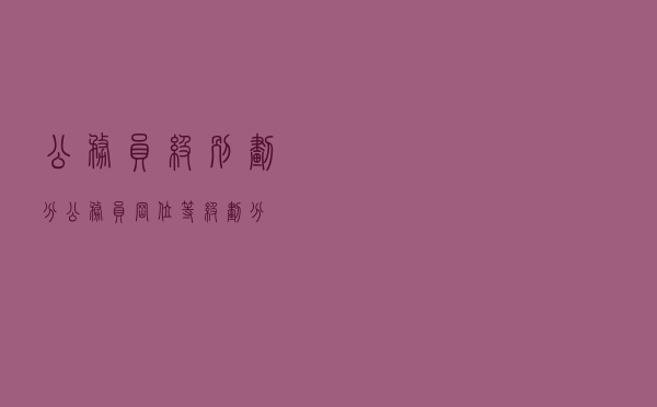 公务员级别划分「公务员岗位等级划分」