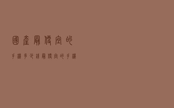 国产最便宜的手机多少钱（最便宜的手机多少钱）