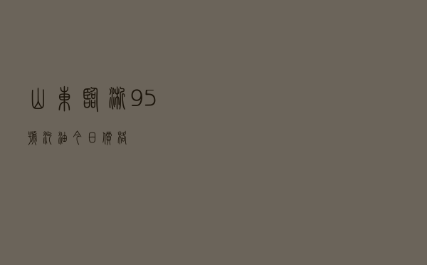 山东临淅95号汽油今日价格