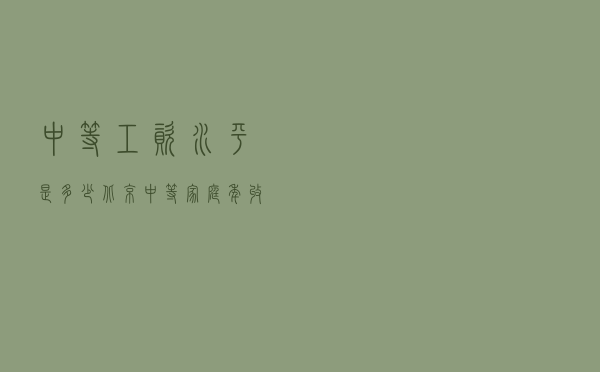 中等工资水平是多少（北京中等家庭年收入）