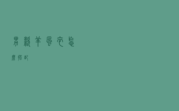 男款羊风衣怎么搭配