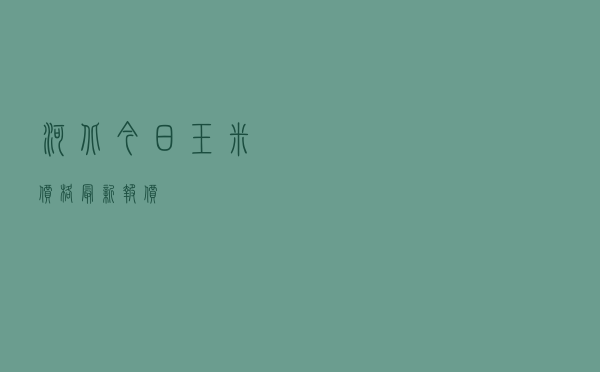 河北今日玉米价格最新报价