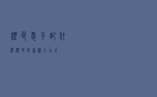 橙色裙子配什么颜色好看图片大全