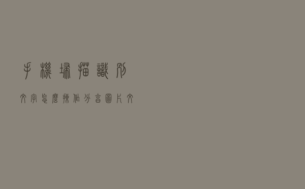 手机扫描识别文字怎么操作？分享图片文字识别的方法
