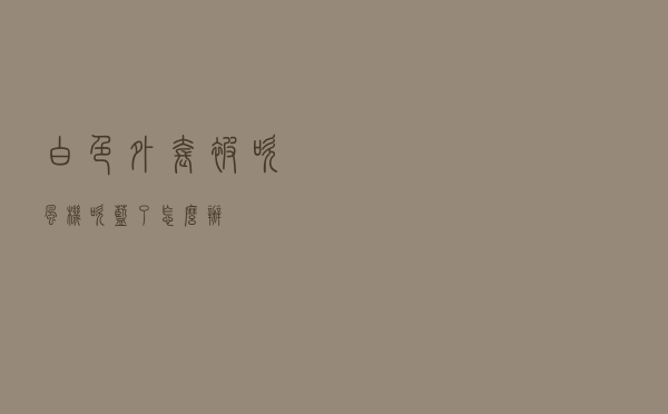 白色外套被吹风机吹蓝了怎么办