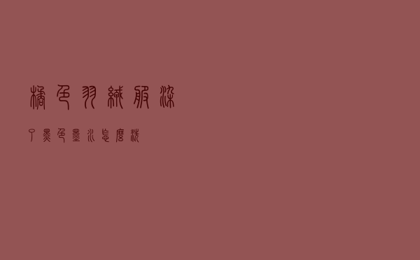 橘色羽绒服染了黑色墨水怎么洗