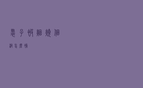 裙子被烟烧个洞怎么补