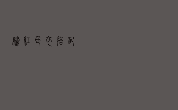 绣红色衣搭配
